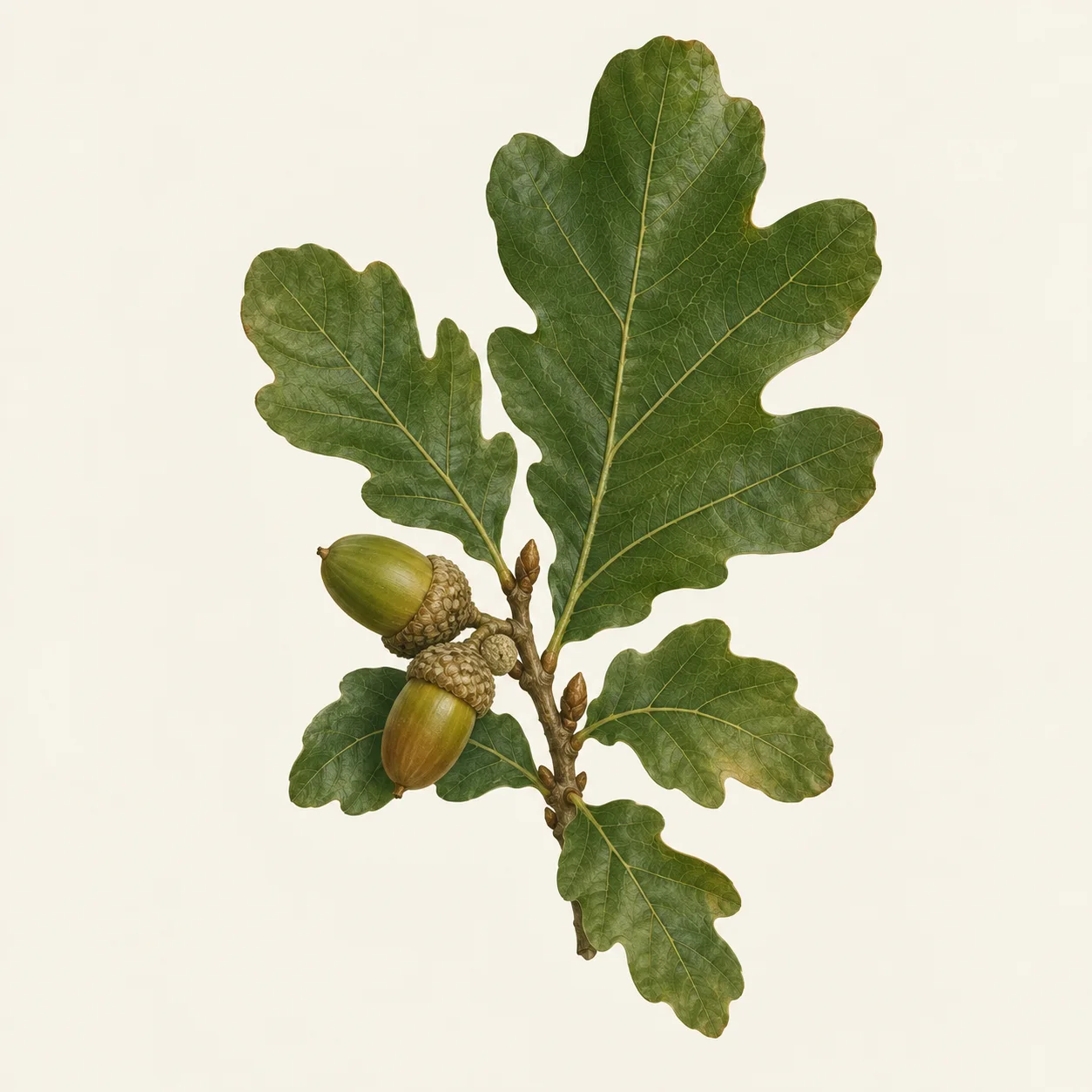 Illustration of broad green leaves